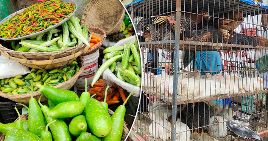 সবজির বাজার চড়া, বেড়েছে ব্রয়লার মুরগির দাম